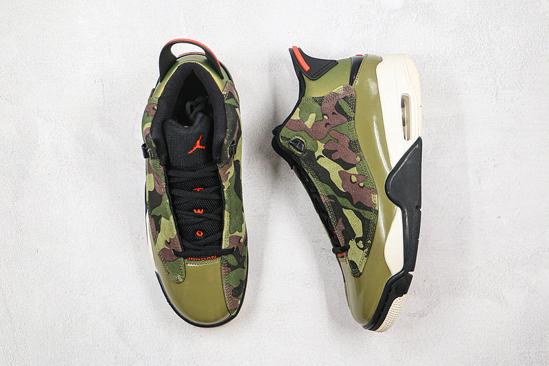 Nike Air Jordan Dub Zero Olive Camo Green White Sneakers