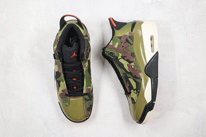 Nike Air Jordan Dub Zero Olive Camo Green White Sneakers
