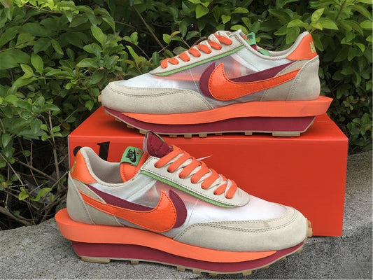 Nike LD Waffle Sacai Clot Kiss of Death Orange Sneakers