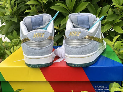 Nike SB Dunk Low Sean Cliver Holiday Special Ice Blue/Metallic Silver Sneakers