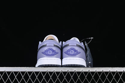 Nike Air Jordan 1 Low White Black Purple Sneakers