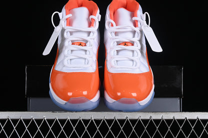 Nike Air Jordan 11 Retro Mid White Orange Sneakers