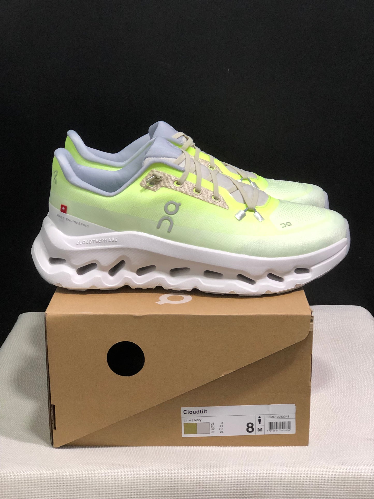 On Running Cloudtilt Durable Casual Life Shoes Fluorescent Green/Ivory