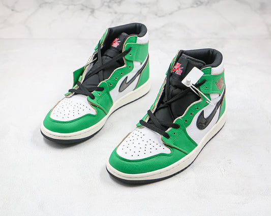 Nike Air Jordan 1 Retro High-Top OG Shoe Lucky Green White Sneakers