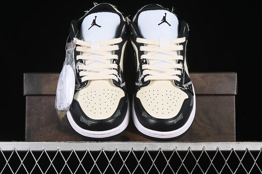 Nike Air Jordan 1 Low Black White Grey Sneakers