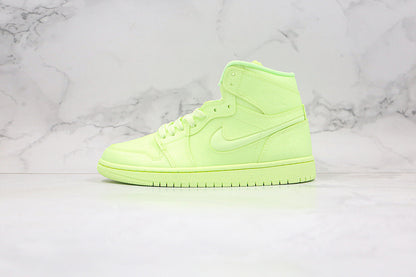 Nike Air Jordan 1 Retro High Tripple Barley Volt Green Sneakers