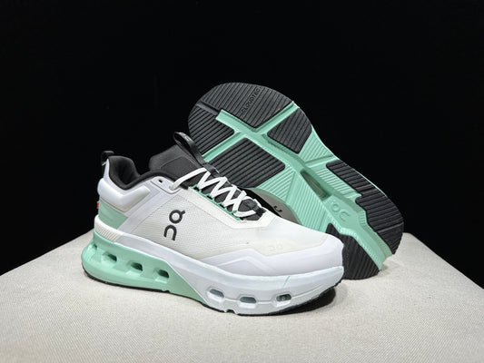 On Running Cloudnova X Comfortable Anti-Slip Running Shoes White/Tiffany Blue