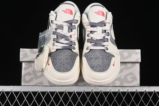 Nike Air Jordan 1 Low THE NORTH FACE Grey White Red Sneakers