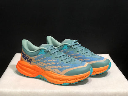 Hoka One One Speedgoat 5 Men's Trail Running Shoes Sneakers Teal/Orange