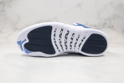 Nike Air Jordan 12 Retro Indigo Blue White Sneakers