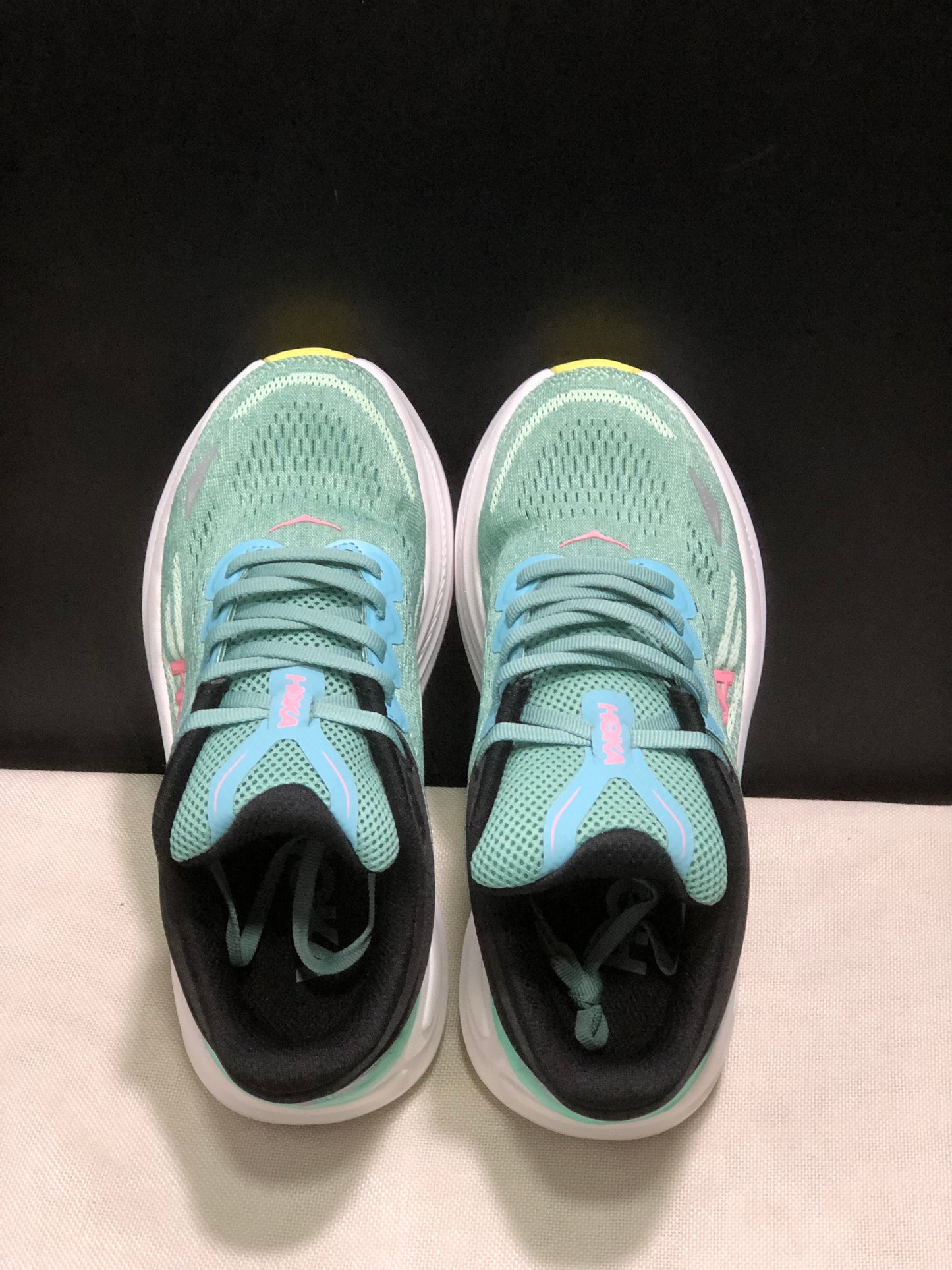 Hoka One One Bondi 9 Women's Comfortable Low-top Running Shoes Sneakers Teal