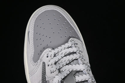 Travis Scott Fragment Design Nike Air Jordan 1 Low Supreme OG SP Grey White Sneakers