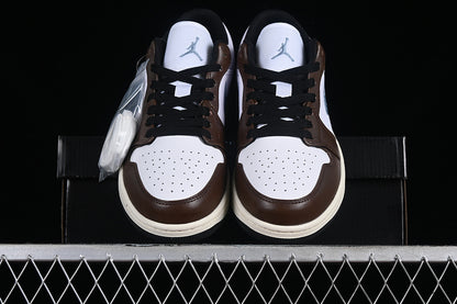 Nike Air Jordan 1 Low Retro SE White Dark Brown Sneakers