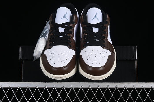 Nike Air Jordan 1 Low Retro SE White Dark Brown Sneakers