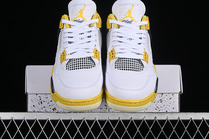 Nike Air Jordan 4 Retro Sulfur Coconut Milk White Sneakers
