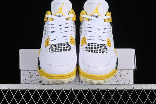 Nike Air Jordan 4 Retro Sulfur Coconut Milk White Sneakers