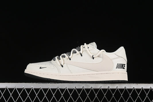 Nike Air Jordan 1 Low OG SP Travis Scott Fragment Design White Black Sole Sneakers