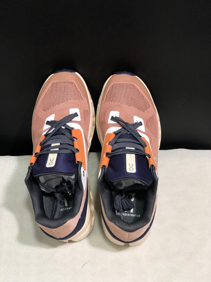 On Running Cloudstratus Breathable Support Running Shoes Reddish Brown