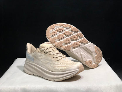 Hoka One One Clifton 9 Running Shoes Athletic Shoes Sneakers Cream