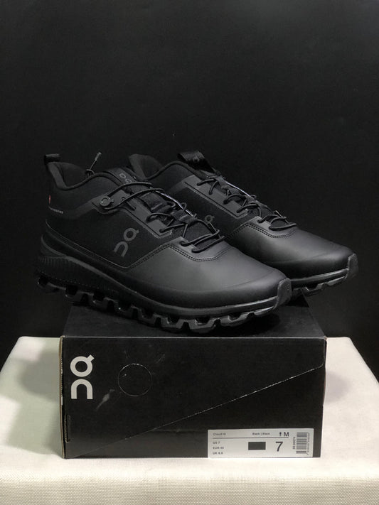 On Running Cloud Hi Edge All Black Outdoor Training Running Shoes