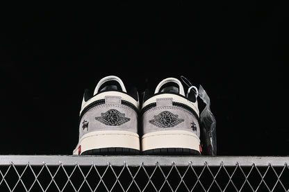 Nike Air Jordan 1 Low Black Beige Grey Sneakers