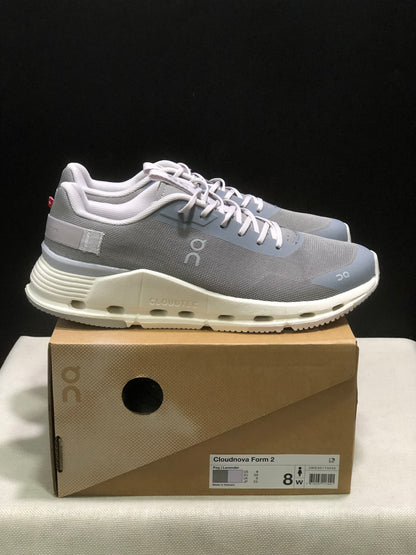 On Running Cloudnova Form 2 Fashionable Casual Running Shoes Fog Grey/Lavender