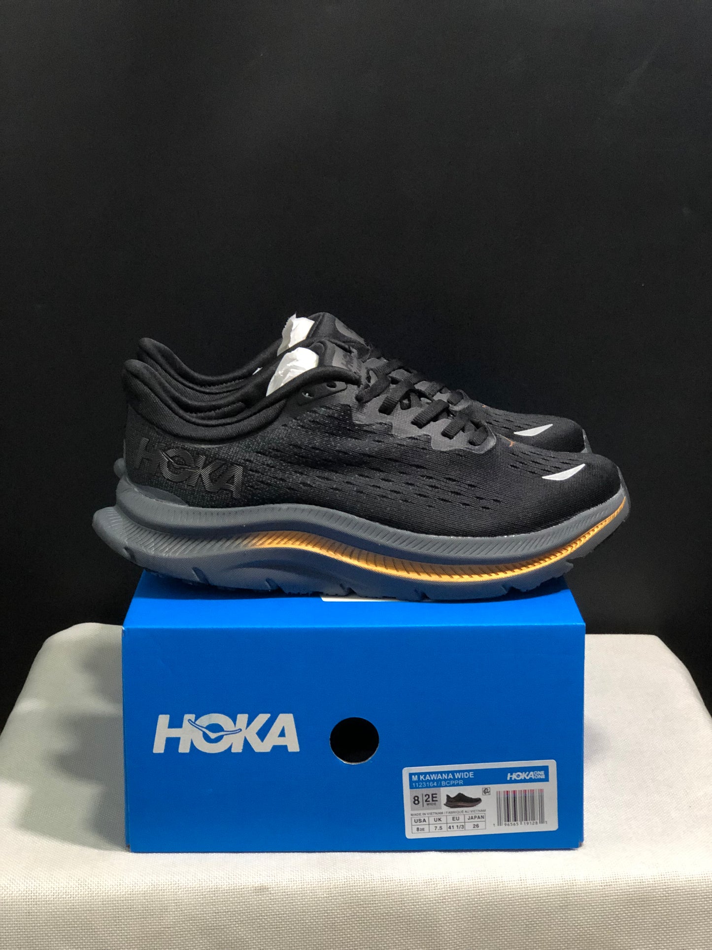 Hoka One One Kawana Cushioning Comfortable Gym Running Shoes Sneakers Black