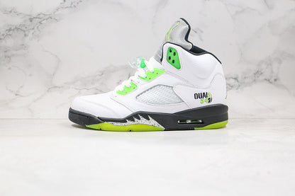 Nike Air Jordan 5 Retro Q54 Quai54 Raging Bull Laser White Sneakers