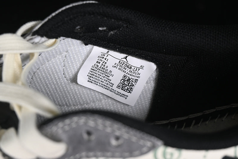Travis Scott Fragment Design Nike Air Jordan 1 Low OG SP Black White Grey Sneakers