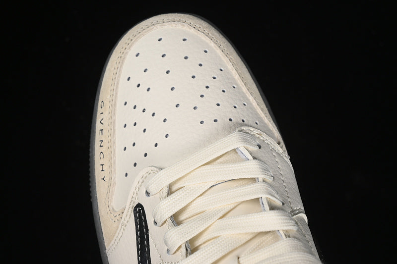 Nike Air Jordan 1 Low Givenchy Travis Scott Fragment Design OG SP Dark Grey Sole Beige White Black Sneakers
