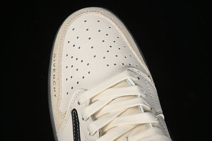 Nike Air Jordan 1 Low Givenchy Travis Scott Fragment Design OG SP Dark Grey Sole Beige White Black Sneakers