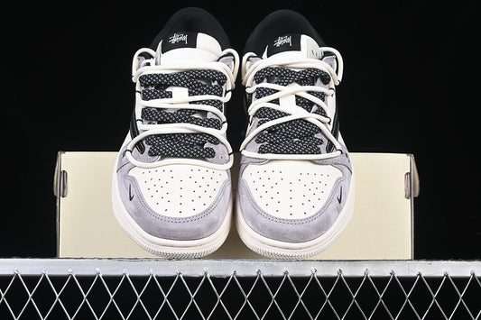 Travis Scott Fragment Design Nike Air Jordan 1 Low OG SP Grey White Black Sneakers