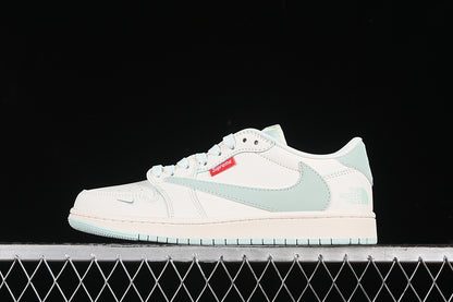 Nike Air Jordan 1 Low Travis Scott Fragment Design OG SP Mint Green White Sneakers