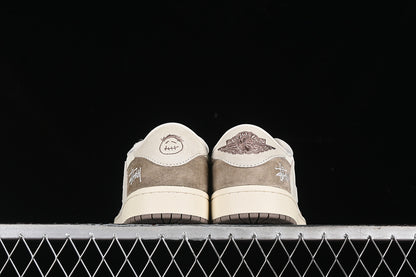 Travis Scott Fragment Design Nike Air Jordan 1 Low OG SP Beige Khaki Sneakers