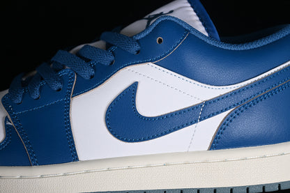 Nike Air Jordan 1 Low White Blue Sneakers