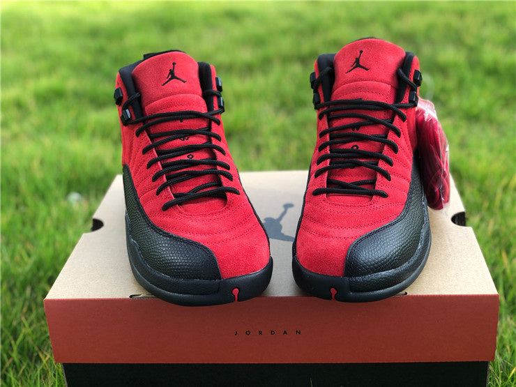 Nike Air Jordan 12 Retro Reverse Flu Game Red Sneakers