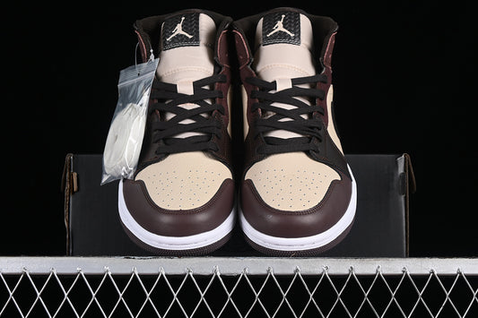 Nike Air Jordan 1 Mid SE Velvet Brown Sandrift Sneakers
