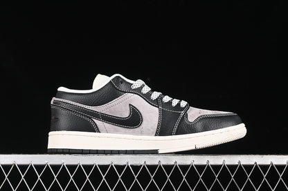 Nike Air Jordan 1 Low Supreme Black Grey Sneakers