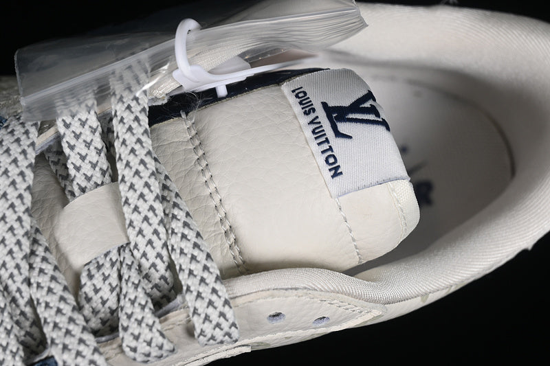 Nike Air Jordan 1 Low Travis Scott Fragment Design OG SP Louis Vuitton White Denim Blue Sneakers