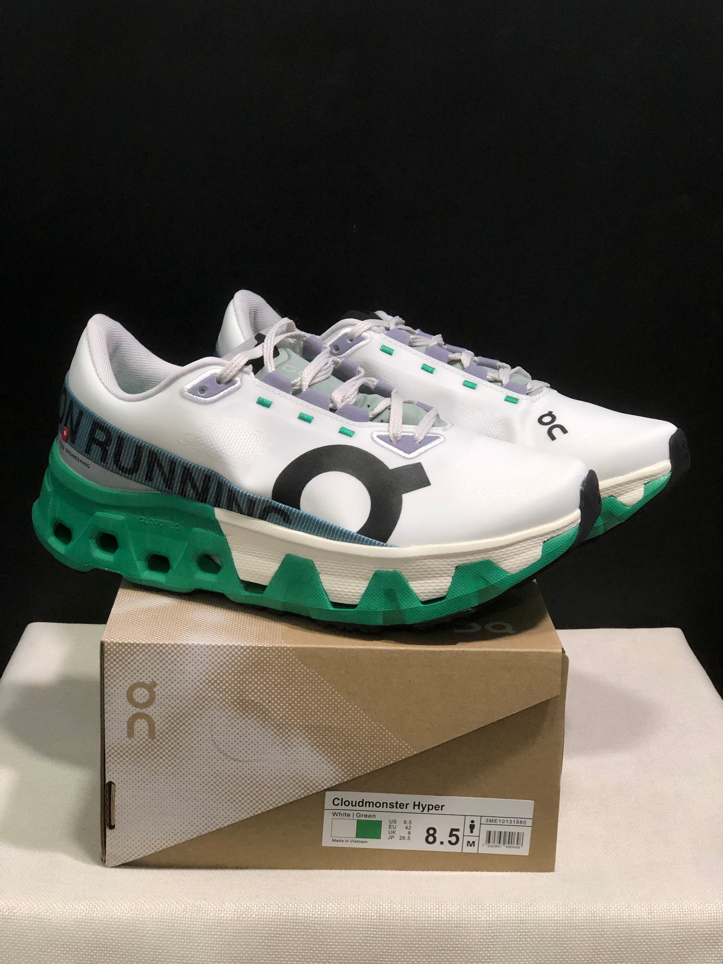 On Running Cloudmonster Hyper Running Shoes White/Green