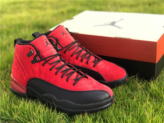 Nike Air Jordan 12 Retro Reverse Flu Game Red Sneakers