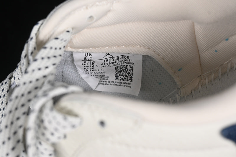 Nike Air Jordan 1 Low Supreme Travis Scott Fragment Design OG SP Blue White Sneakers