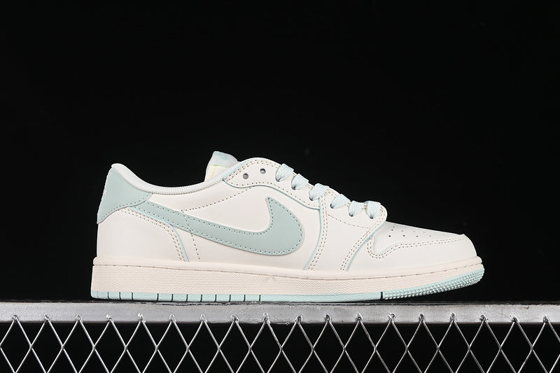 Nike Air Jordan 1 Low Travis Scott Fragment Design OG SP Mint Green White Sneakers