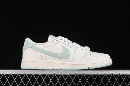 Nike Air Jordan 1 Low Travis Scott Fragment Design OG SP Mint Green White Sneakers