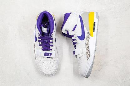 Nike Air Jordan Legacy 312 Lakers White Purple Gold Sneakers