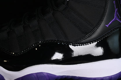 Nike Air Jordan 11 Retro White Purple Black Sneakers
