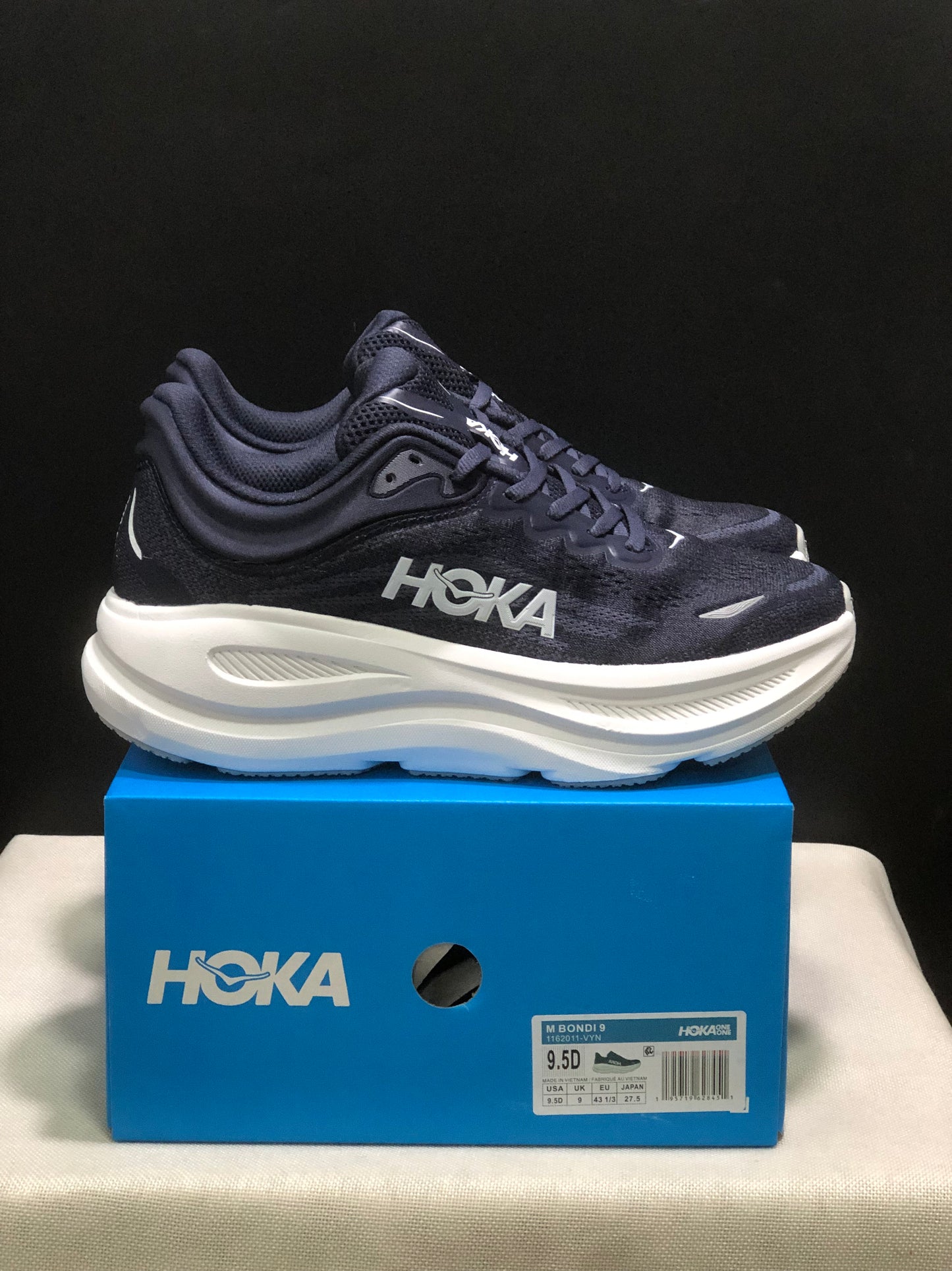 Hoka One One Bondi 9 Comfortable Low-top Running Shoes Sneakers Dark Purple
