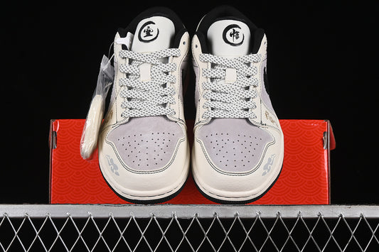 Nike Air Jordan 1 Low Black Myth White Grey Sneakers