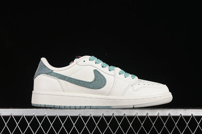 Nike Air Jordan 1 Low Supreme Travis Scott Fragment Design OG SP White Haze Green Sneakers