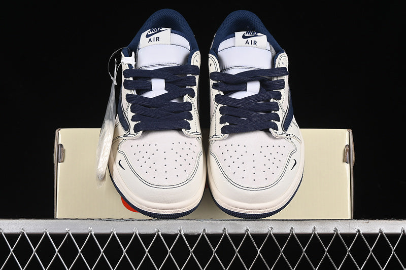 Nike Air Jordan 1 Low OG SP Travis Scott Fragment Design White Blue Sneakers